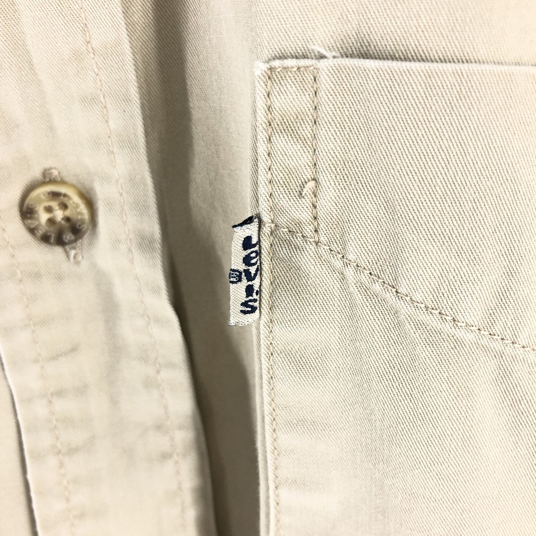 Levi's short sleeve cotton shirt, men's size XL cotton Beige type Vintage Second Hand