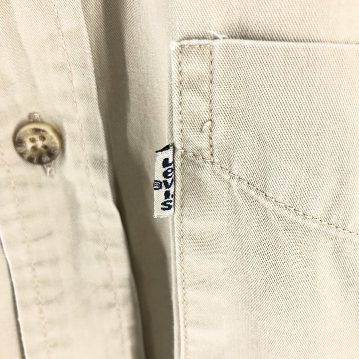 Levi's short sleeve cotton shirt, men's size XL cotton Beige type Vintage Second Hand