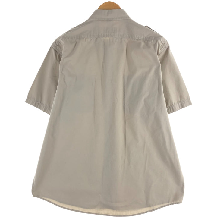 LLBean short sleeve cotton shirt, men's size L cotton Beige type Vintage Second Hand