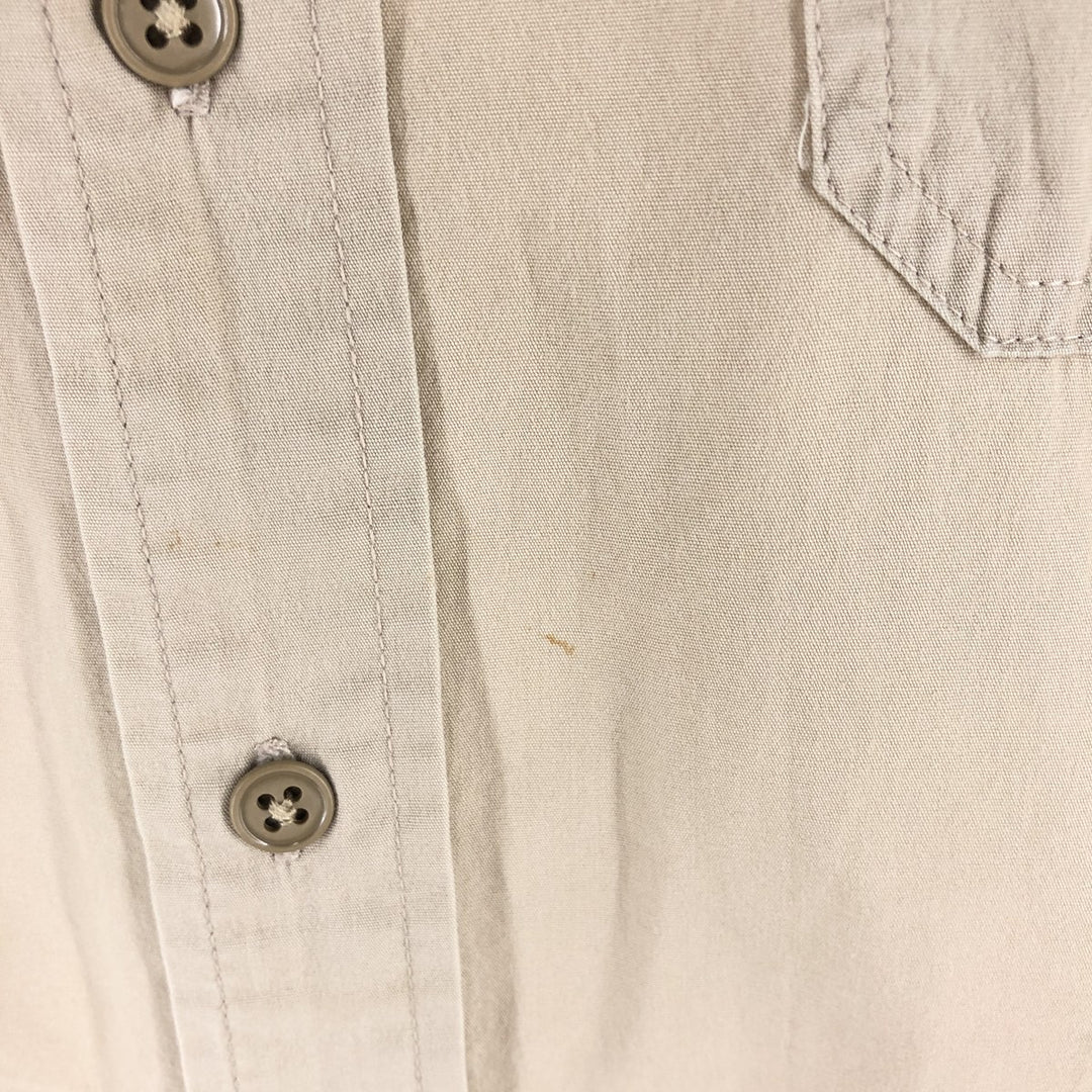 LLBean short sleeve cotton shirt, men's size L cotton Beige type Vintage Second Hand