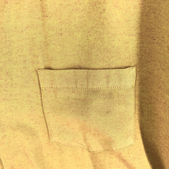 BC ETHIC Short Sleeve Open Collar Rayon Shirt Box Shirt Made in USA Men's L size Rayon ocher yellow type Vintage Second Hand