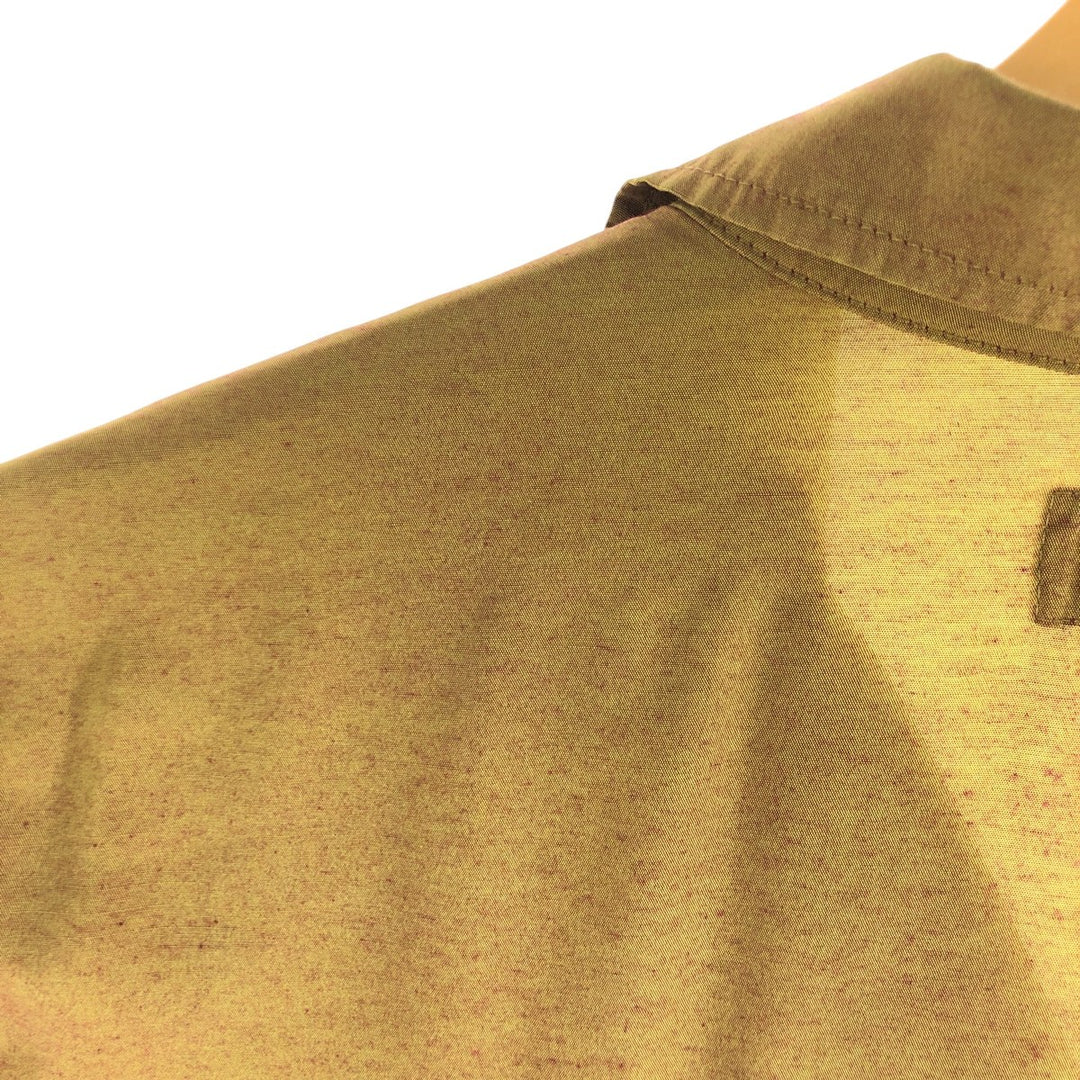 BC ETHIC Short Sleeve Open Collar Rayon Shirt Box Shirt Made in USA Men's L size Rayon ocher yellow type Vintage Second Hand