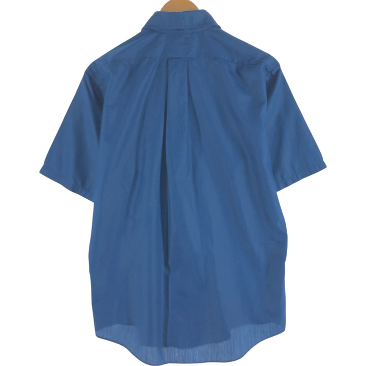 60s-70'S Penney's TOWNCRAFT short sleeve poly shirt, men's size M, vintage polyester blue type Vintage Second Hand