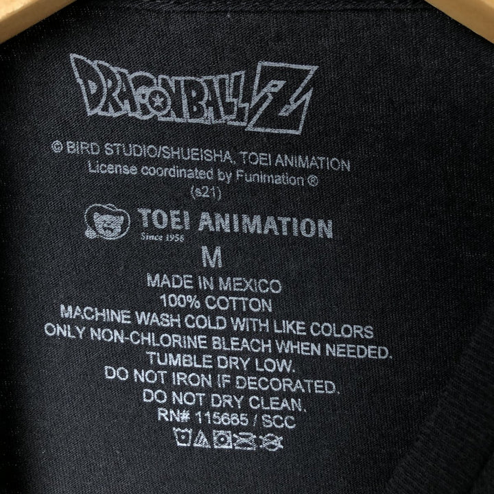 DORAGONBALL Z Dragon Ball Z Son Goku Anime Character Print T-Shirt Men's M size cotton black type Vintage Second Hand
