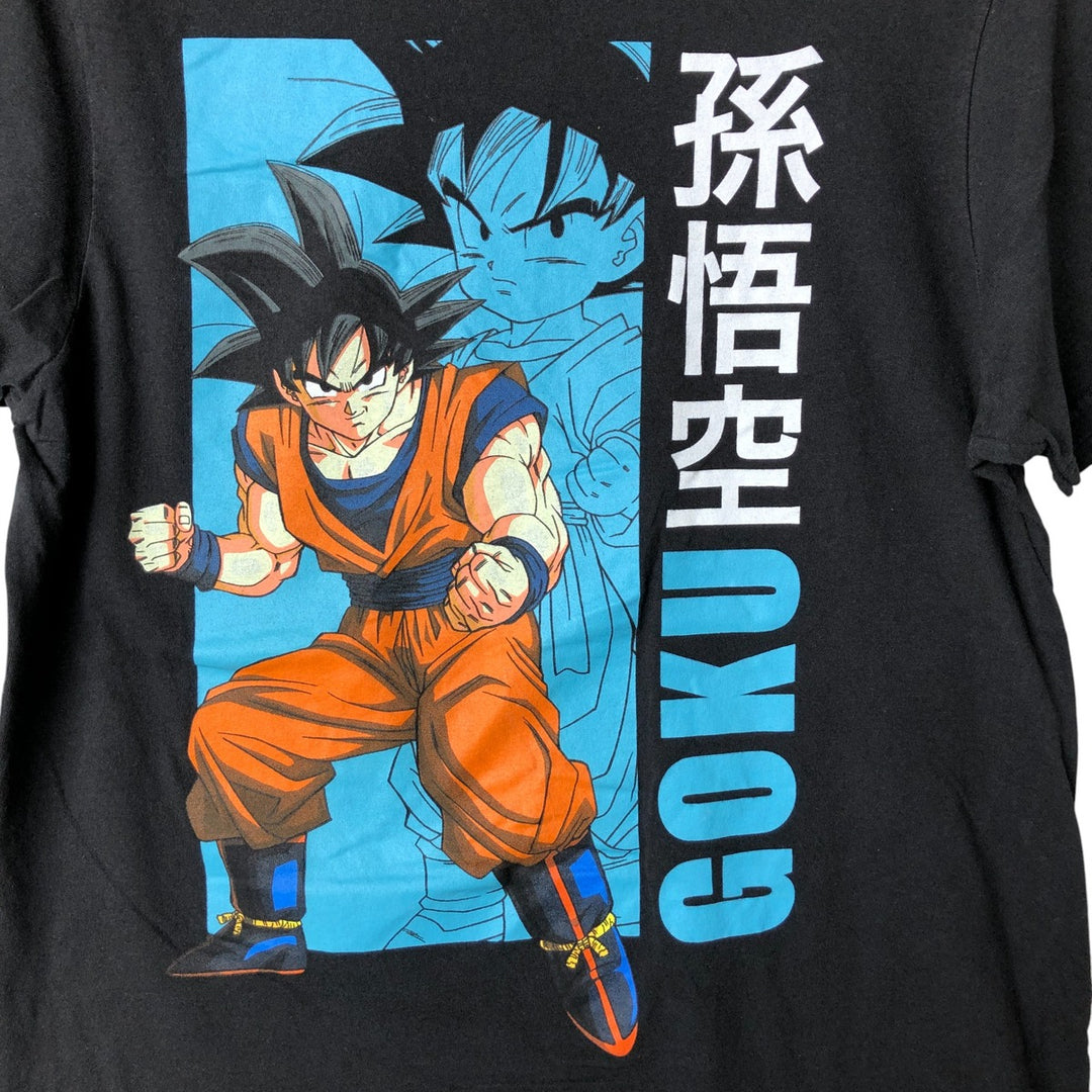 DORAGONBALL Z Dragon Ball Z Son Goku Anime Character Print T-Shirt Men's M size cotton black type Vintage Second Hand