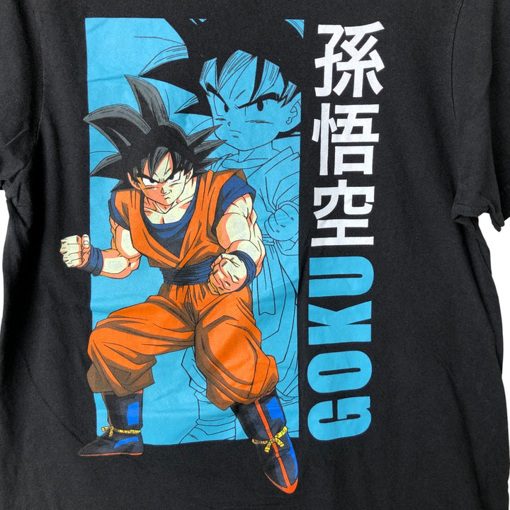 DORAGONBALL Z Dragon Ball Z Son Goku Anime Character Print T-Shirt Men's M size cotton black type Vintage Second Hand