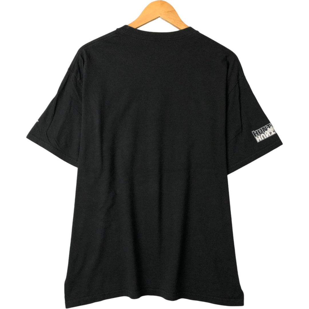 HUNTER HUNTER Hunter x Hunter Anime Character Print T-shirt Men's L size unclear black type Vintage Second Hand