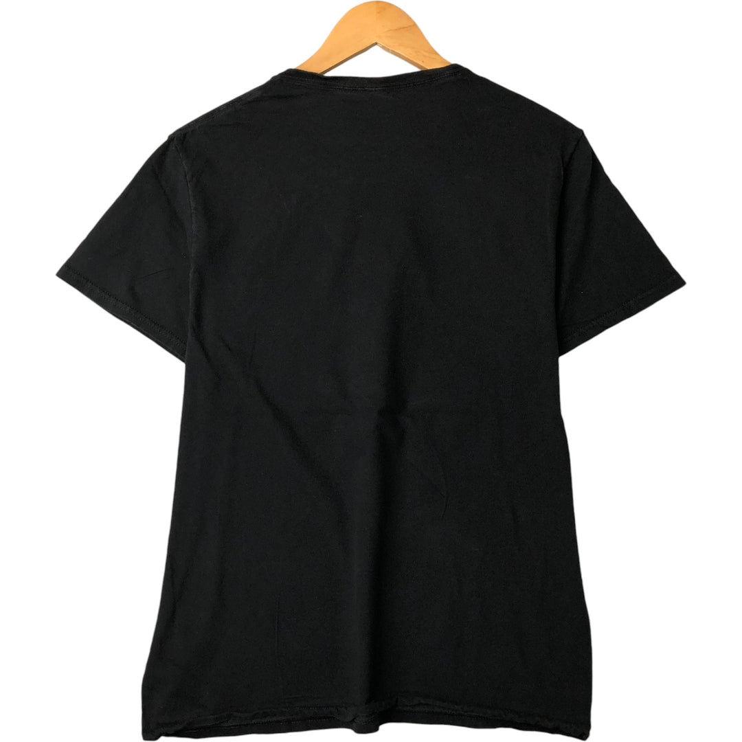 POKEMON Pikachu Anime Character Print T-Shirt Men's M Size cotton black type Vintage Second Hand