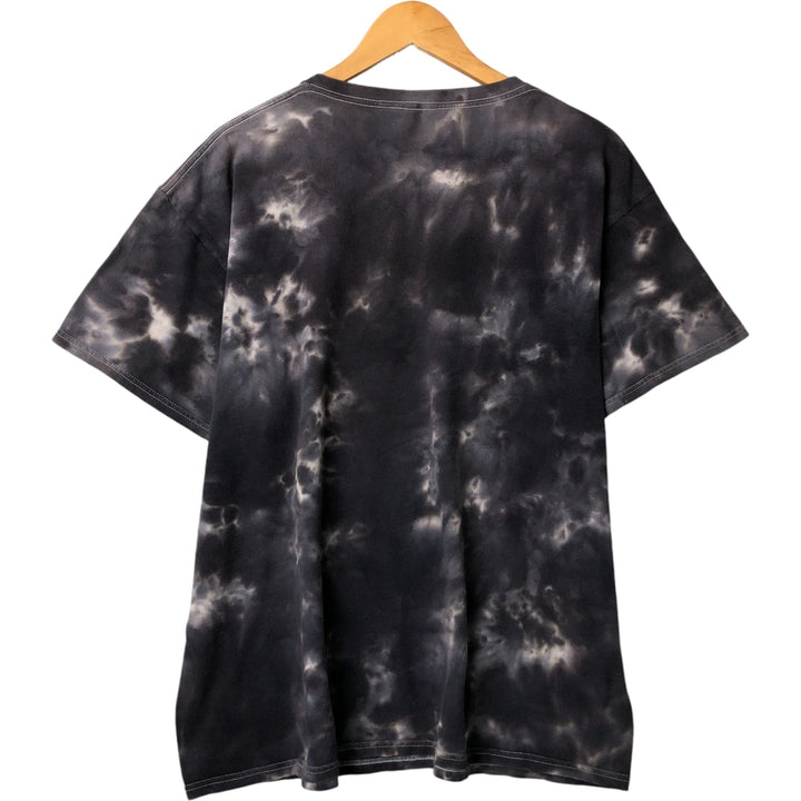 INUYASYA Inuyasha Tie-dye Pattern Anime Character Print T-shirt Men's L size cotton gray type Vintage Second Hand