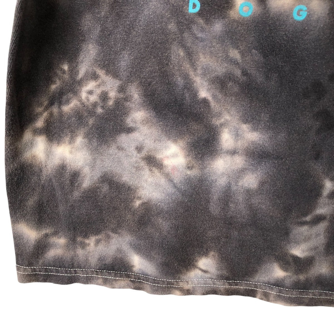 INUYASYA Inuyasha Tie-dye Pattern Anime Character Print T-shirt Men's L size cotton gray type Vintage Second Hand