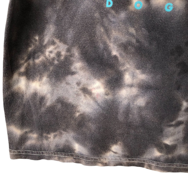 INUYASYA Inuyasha Tie-dye Pattern Anime Character Print T-shirt Men's L size cotton gray type Vintage Second Hand