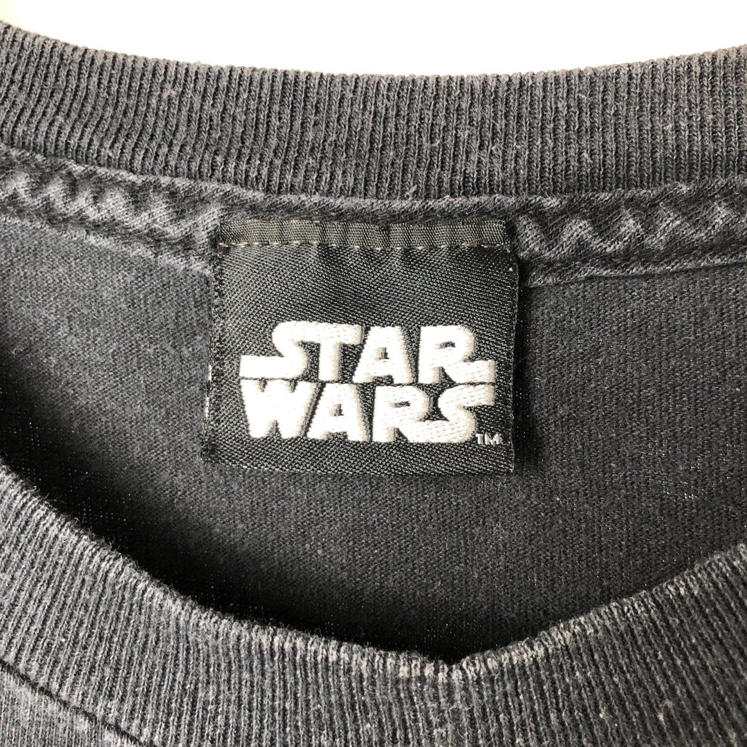STAR WARS Darth Vader character print T-shirt, men's size S unclear black type Vintage Second Hand