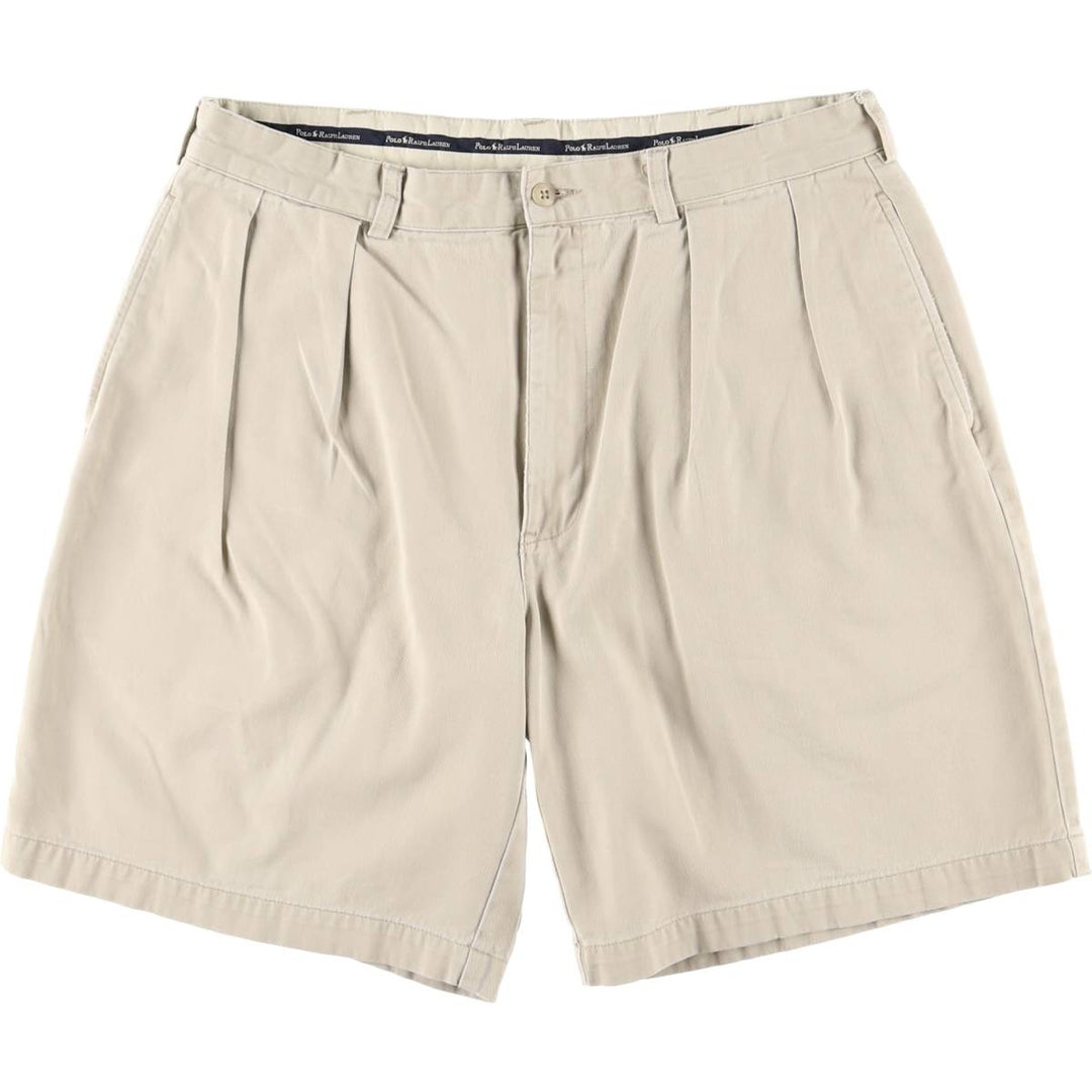 Ralph Lauren POLO RALPH LAUREN Two-pleat Chino Shorts Shorts Men's W34 equivalent cotton Beige type Vintage Second Hand