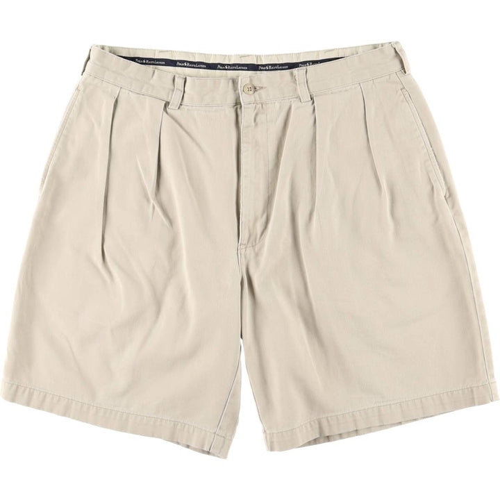 Ralph Lauren POLO RALPH LAUREN Two-pleat Chino Shorts Shorts Men's W34 equivalent cotton Beige type Vintage Second Hand