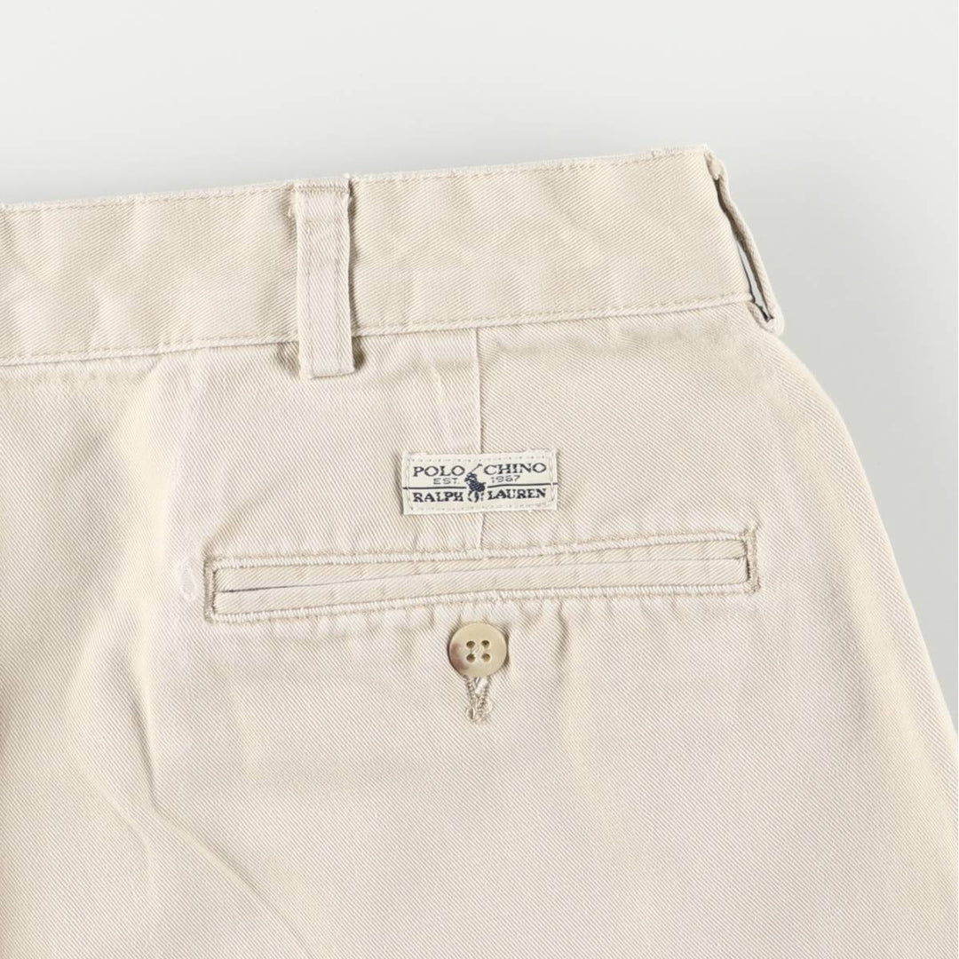 Ralph Lauren POLO RALPH LAUREN Two-pleat Chino Shorts Shorts Men's W34 equivalent cotton Beige type Vintage Second Hand