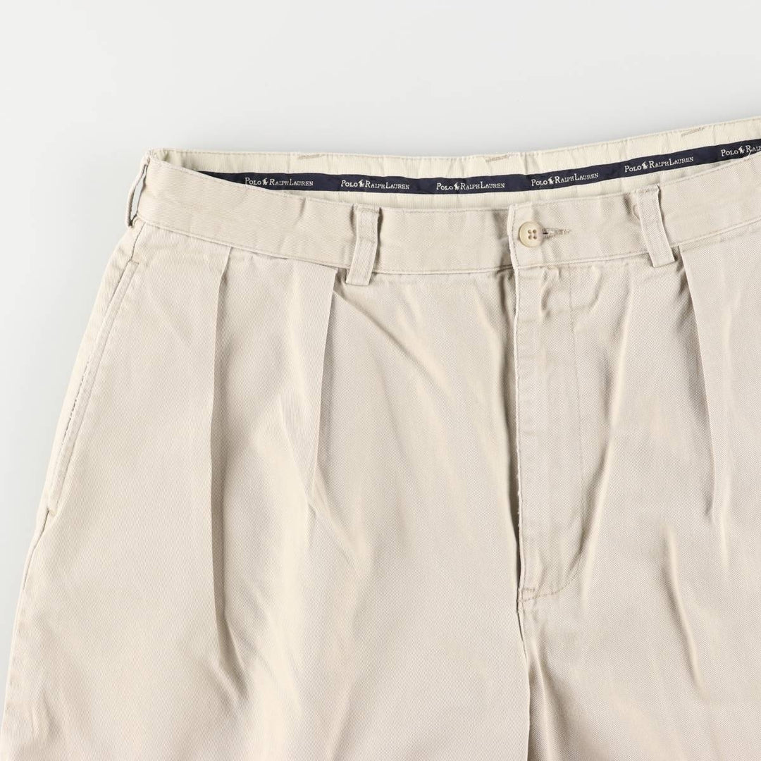 Ralph Lauren POLO RALPH LAUREN Two-pleat Chino Shorts Shorts Men's W34 equivalent cotton Beige type Vintage Second Hand
