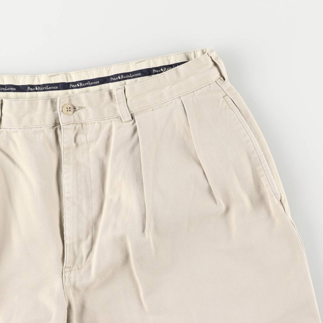 Ralph Lauren POLO RALPH LAUREN Two-pleat Chino Shorts Shorts Men's W34 equivalent cotton Beige type Vintage Second Hand