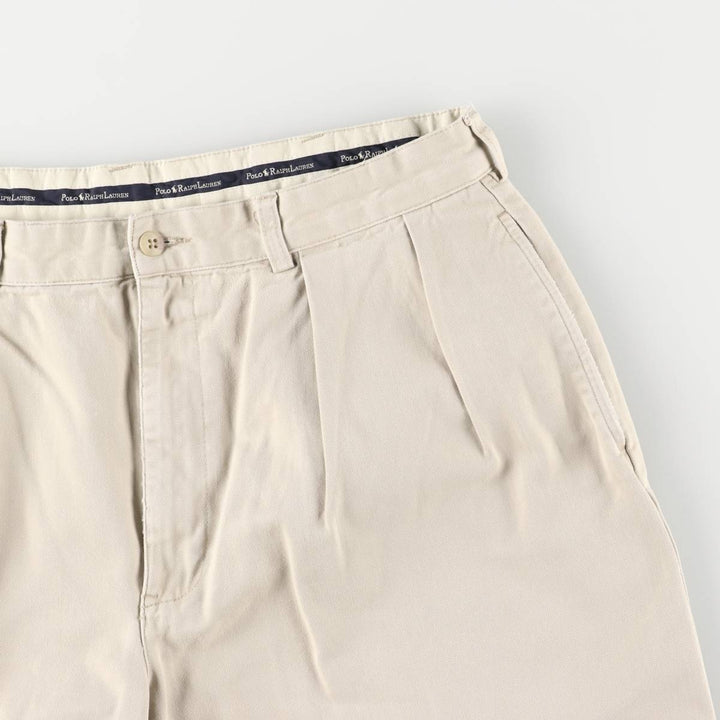 Ralph Lauren POLO RALPH LAUREN Two-pleat Chino Shorts Shorts Men's W34 equivalent cotton Beige type Vintage Second Hand