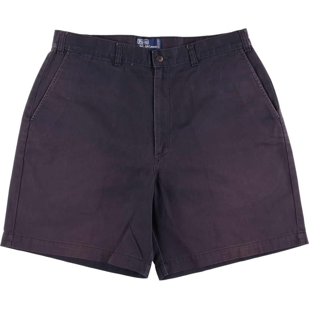 Ralph Lauren POLO by Ralph Lauren Chino Shorts Shorts Made in Canada Men's W37 cotton navy blue type Vintage Second Hand