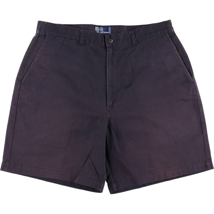 Ralph Lauren POLO by Ralph Lauren Chino Shorts Shorts Made in Canada Men's W37 cotton navy blue type Vintage Second Hand