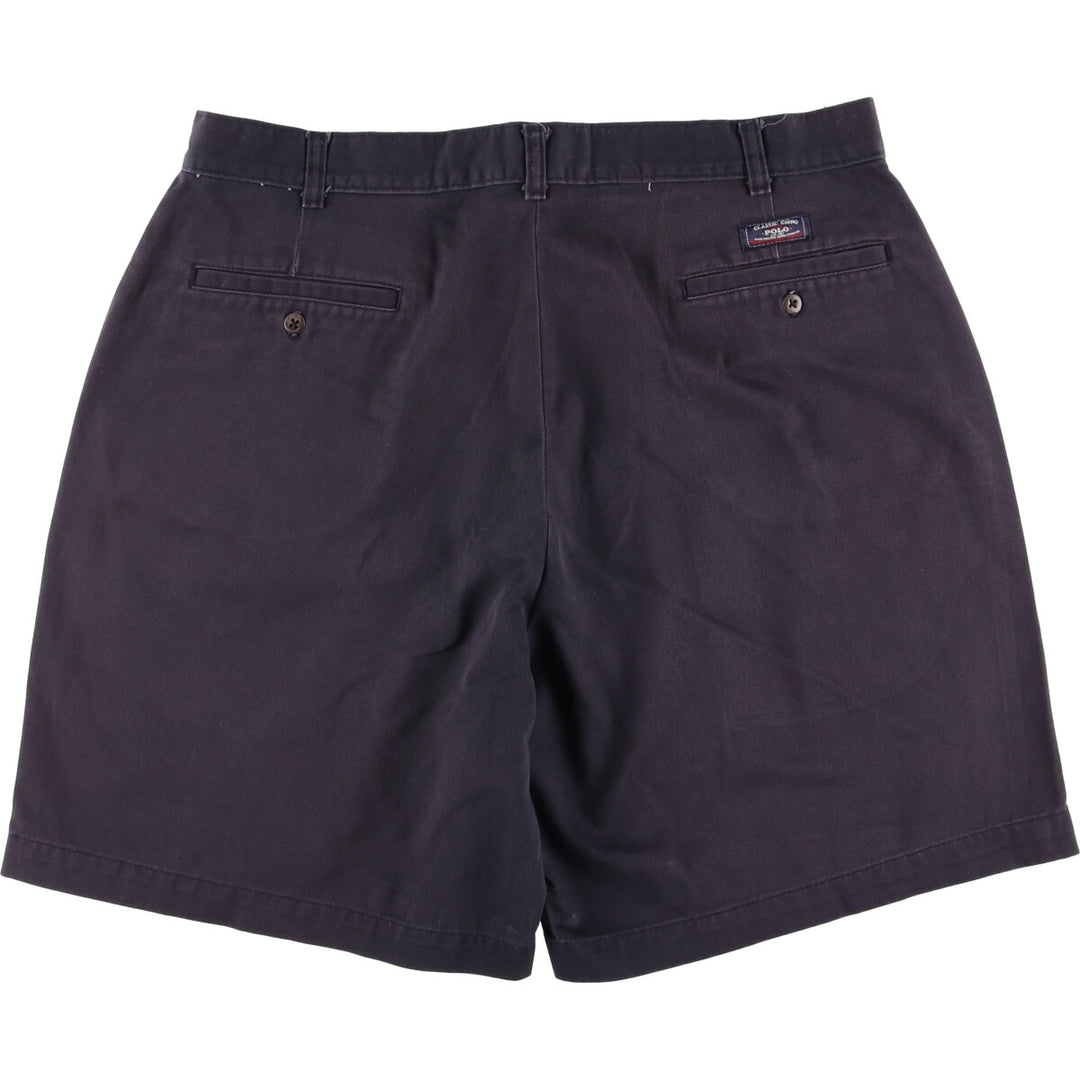 Ralph Lauren POLO by Ralph Lauren Chino Shorts Shorts Made in Canada Men's W37 cotton navy blue type Vintage Second Hand