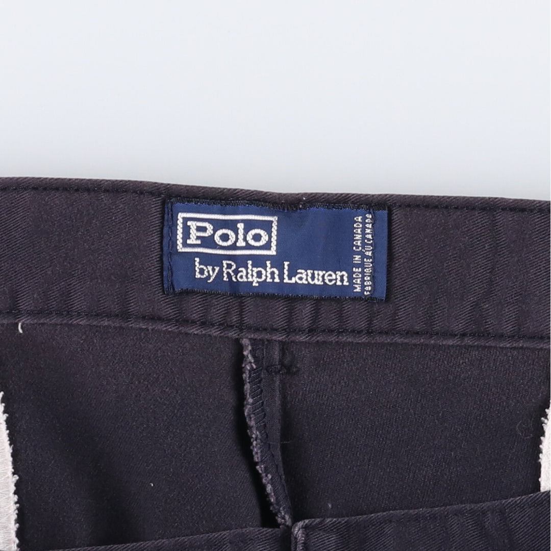 Ralph Lauren POLO by Ralph Lauren Chino Shorts Shorts Made in Canada Men's W37 cotton navy blue type Vintage Second Hand