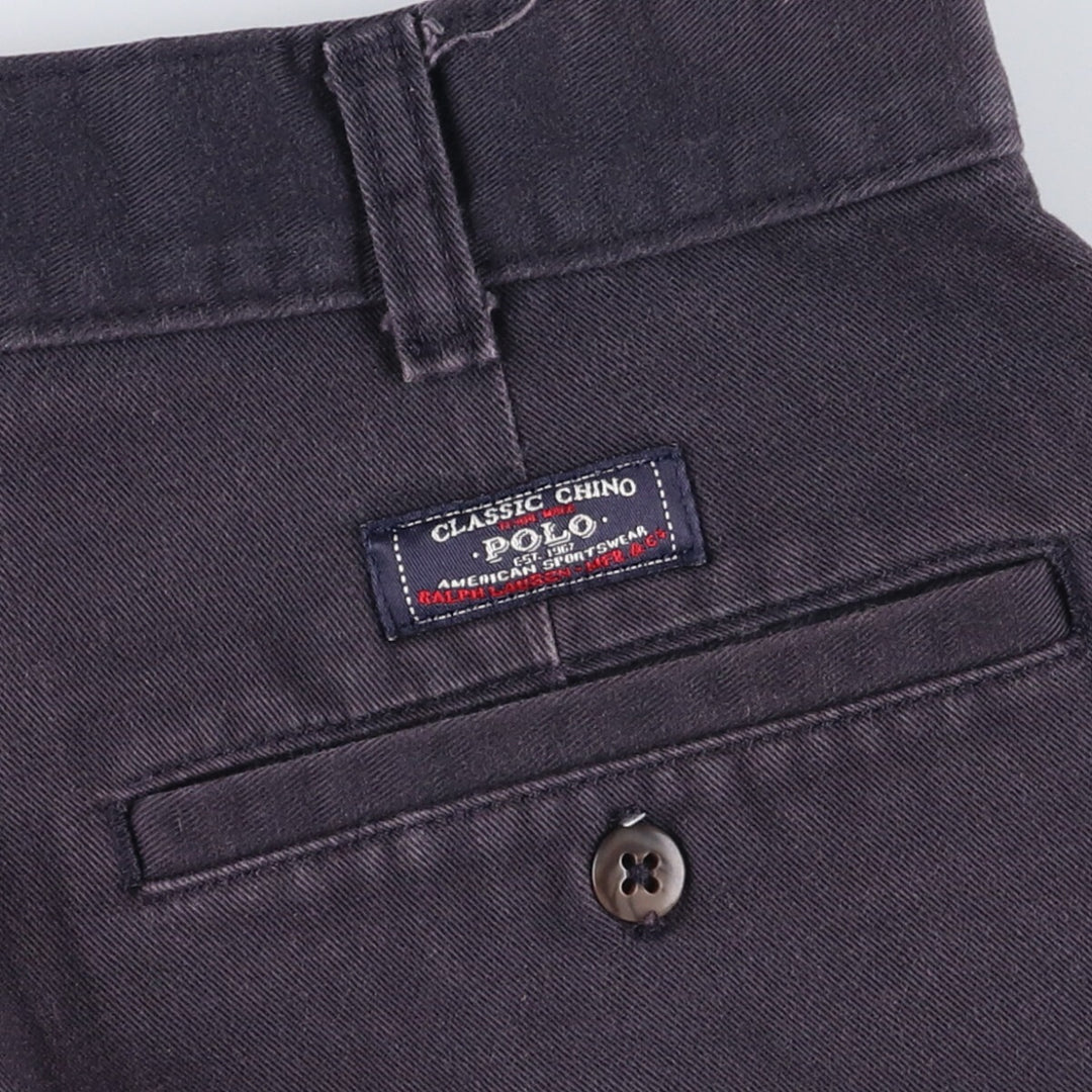 Ralph Lauren POLO by Ralph Lauren Chino Shorts Shorts Made in Canada Men's W37 cotton navy blue type Vintage Second Hand