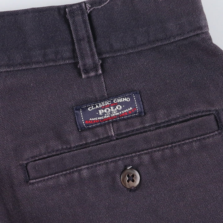 Ralph Lauren POLO by Ralph Lauren Chino Shorts Shorts Made in Canada Men's W37 cotton navy blue type Vintage Second Hand