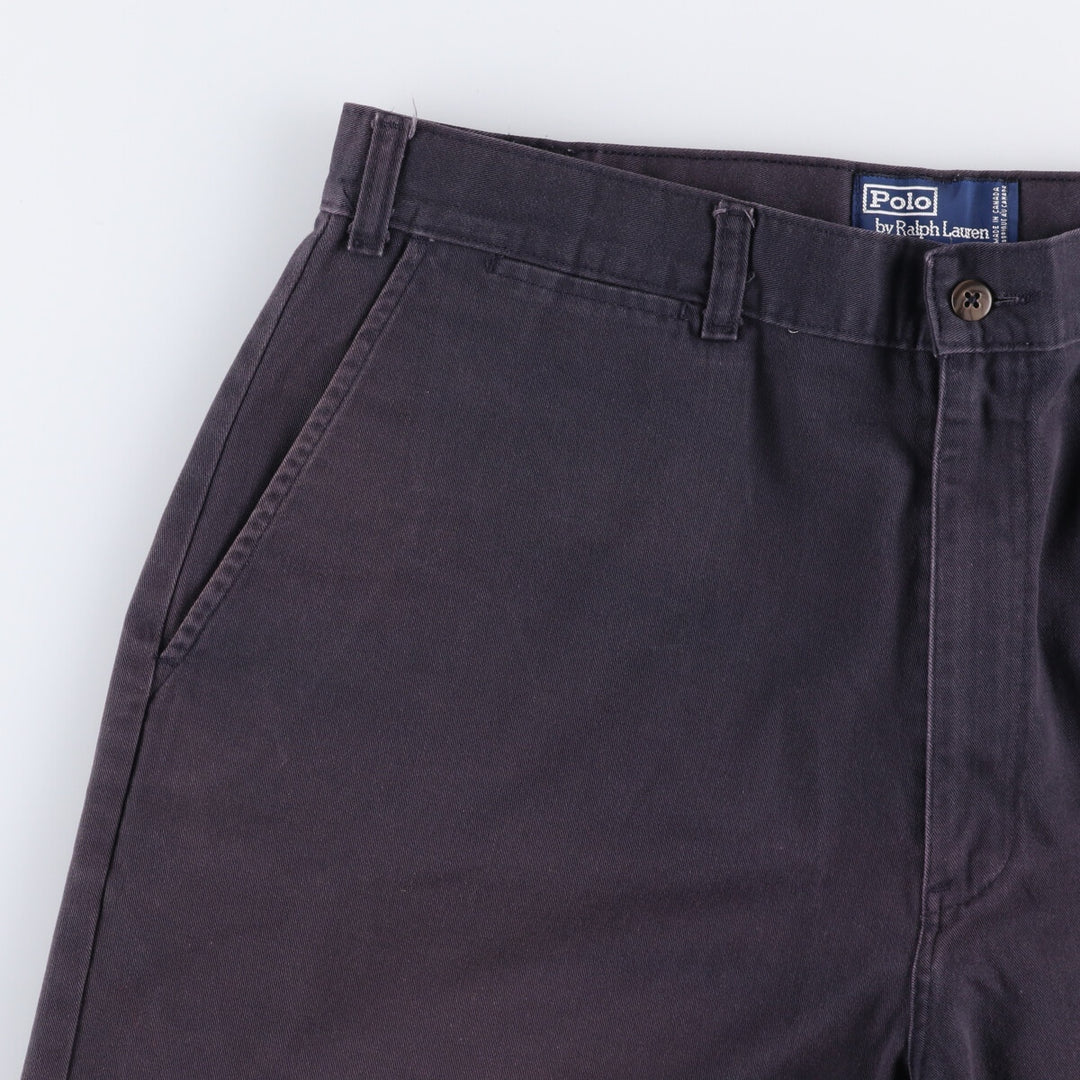 Ralph Lauren POLO by Ralph Lauren Chino Shorts Shorts Made in Canada Men's W37 cotton navy blue type Vintage Second Hand