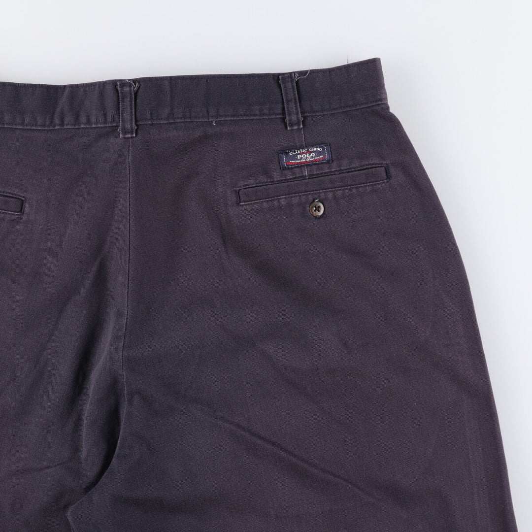 Ralph Lauren POLO by Ralph Lauren Chino Shorts Shorts Made in Canada Men's W37 cotton navy blue type Vintage Second Hand