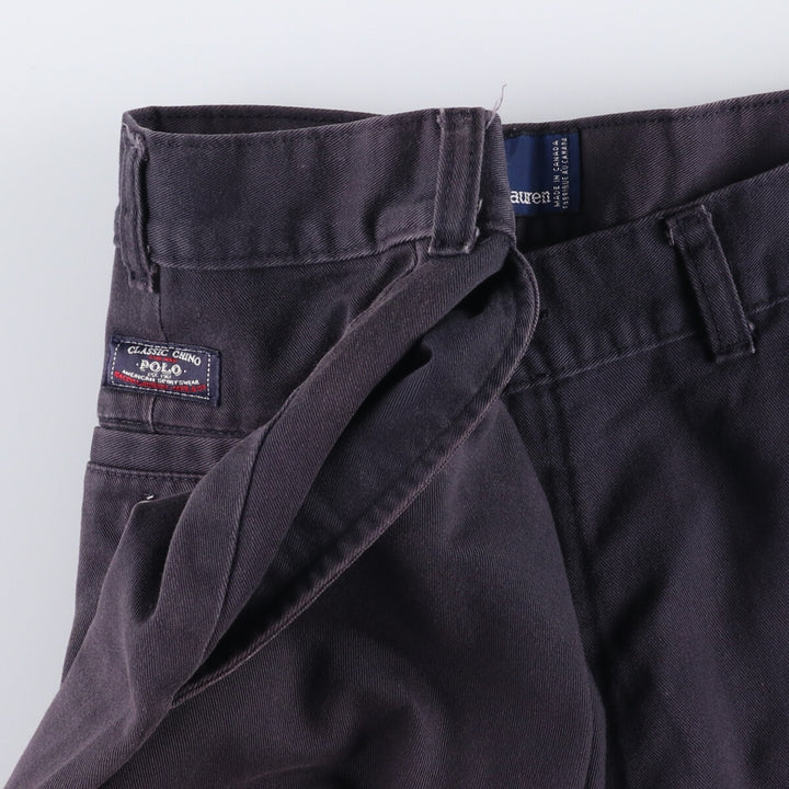 Ralph Lauren POLO by Ralph Lauren Chino Shorts Shorts Made in Canada Men's W37 cotton navy blue type Vintage Second Hand