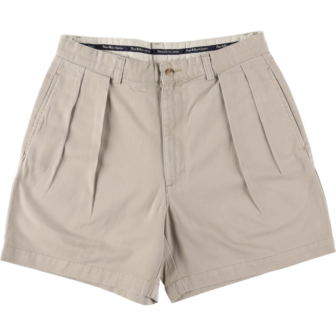 Ralph Lauren POLO RALPH LAUREN Two-pleat Chino Shorts Shorts Men's W32 equivalent cotton Beige type Vintage Second Hand