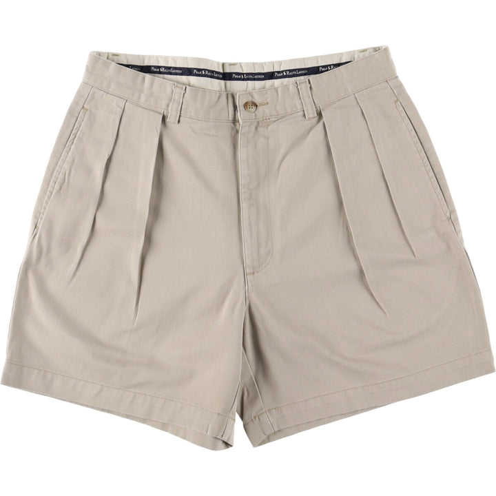 Ralph Lauren POLO RALPH LAUREN Two-pleat Chino Shorts Shorts Men's W32 equivalent cotton Beige type Vintage Second Hand