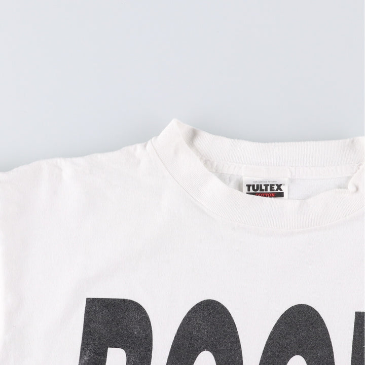 Vintage 90'S TULTEX printed T-shirt, size L for men cotton white type Vintage Second Hand