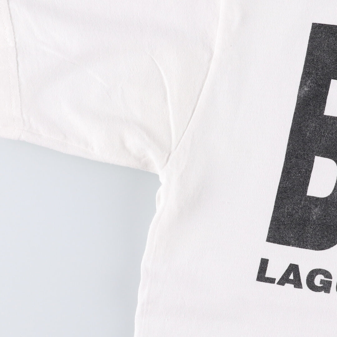 Vintage 90'S TULTEX printed T-shirt, size L for men cotton white type Vintage Second Hand