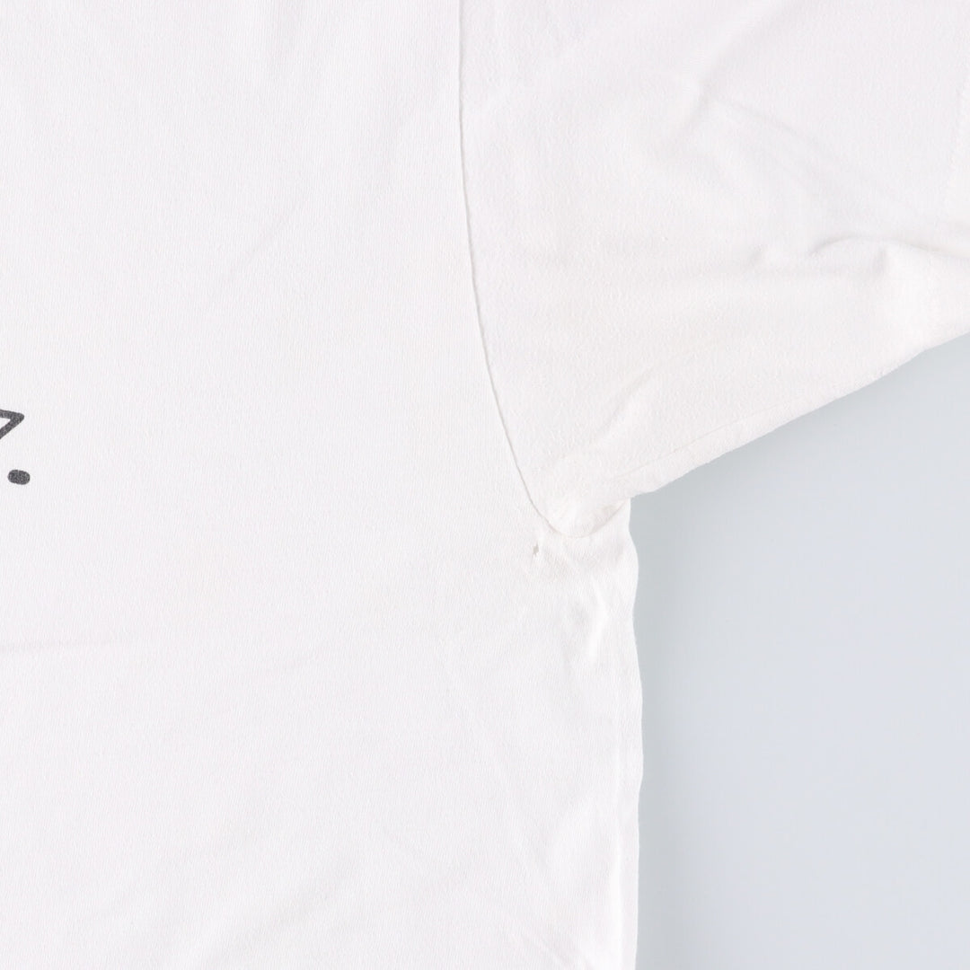 90'S Hanes BEEFY-T printed T-shirt, men's, XXL size, vintage cotton white type Vintage Second Hand