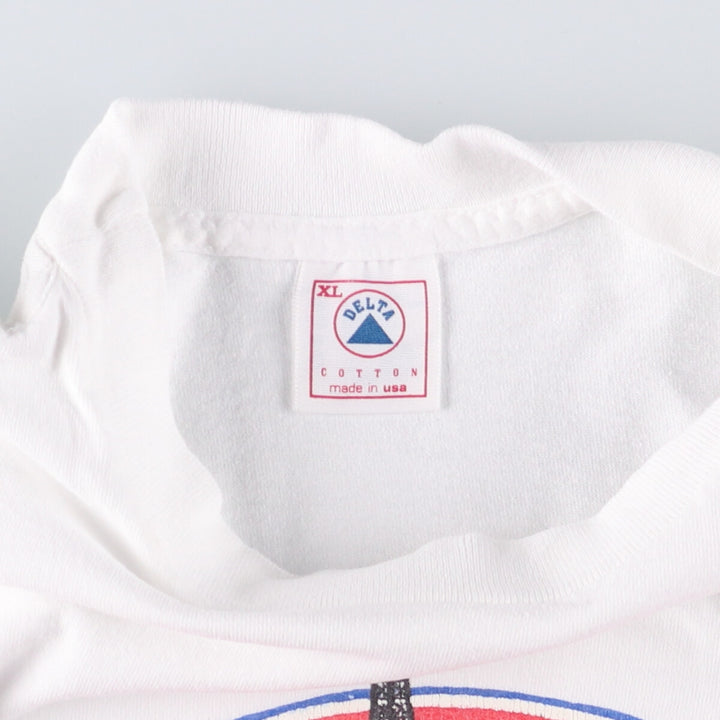 Vintage 90'S Delta DELTA Printed T-shirt, Made in USA, Men's XL cotton white type Vintage Second Hand