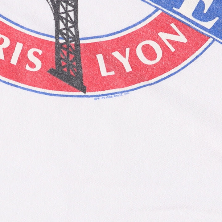 Vintage 90'S Delta DELTA Printed T-shirt, Made in USA, Men's XL cotton white type Vintage Second Hand
