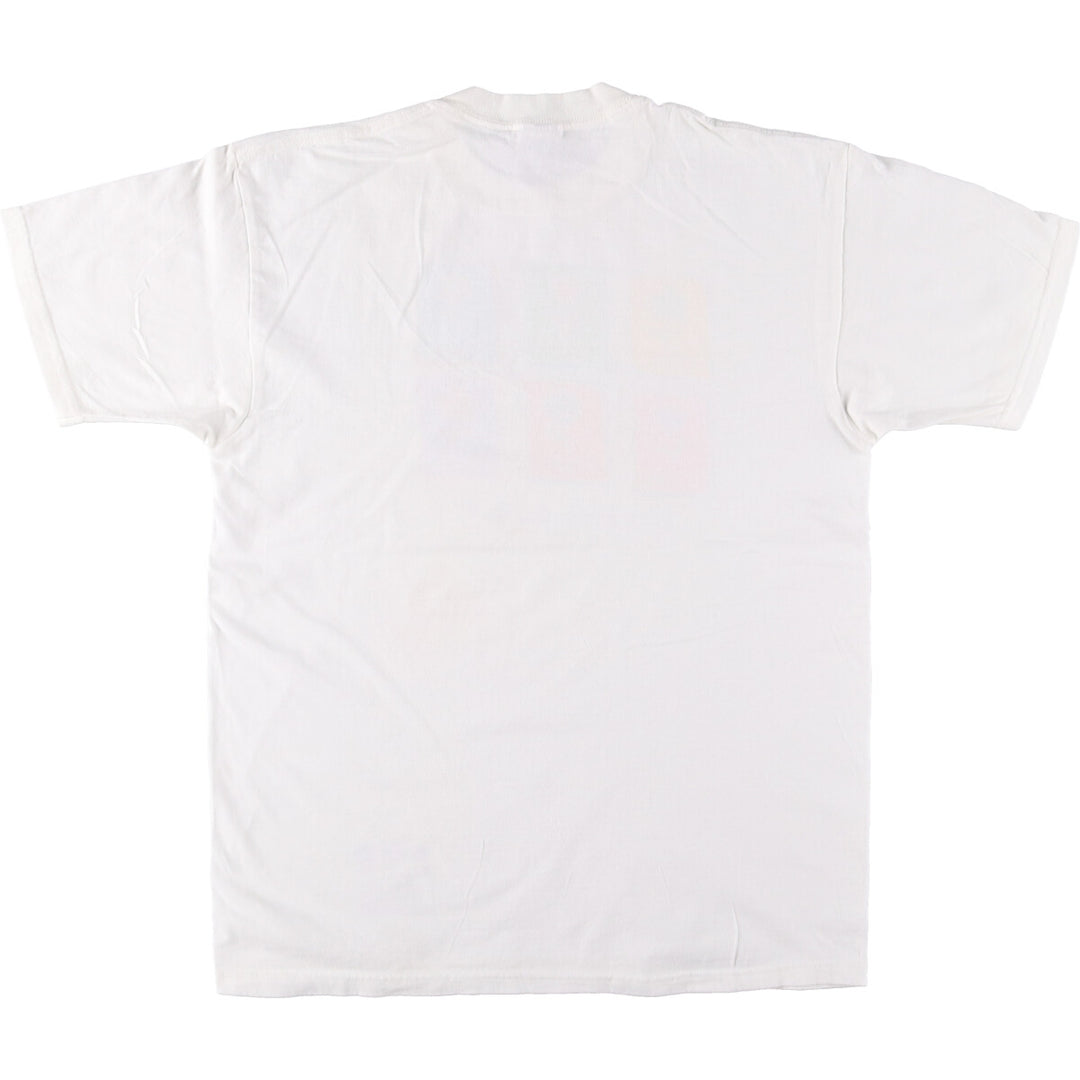 Vintage 90'S Delta DELTA Printed T-shirt, Made in USA, Men's L size cotton white type Vintage Second Hand