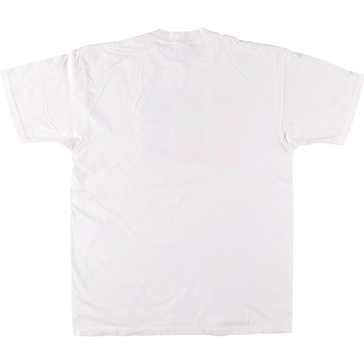 Vintage 90'S Delta DELTA Printed T-shirt, Made in USA, Men's L size cotton white type Vintage Second Hand