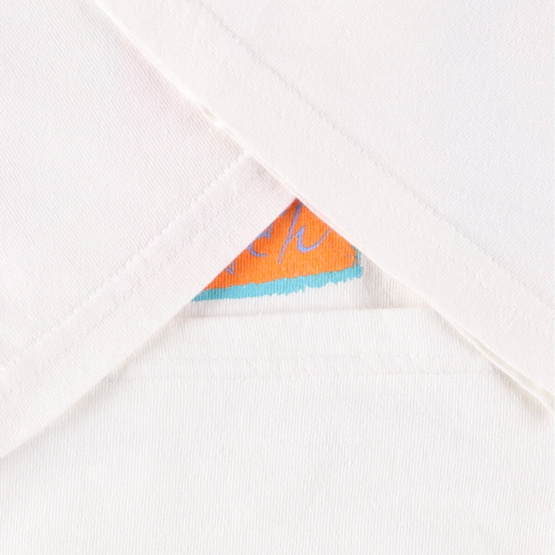 Vintage 90'S Delta DELTA Printed T-shirt, Made in USA, Men's L size cotton white type Vintage Second Hand