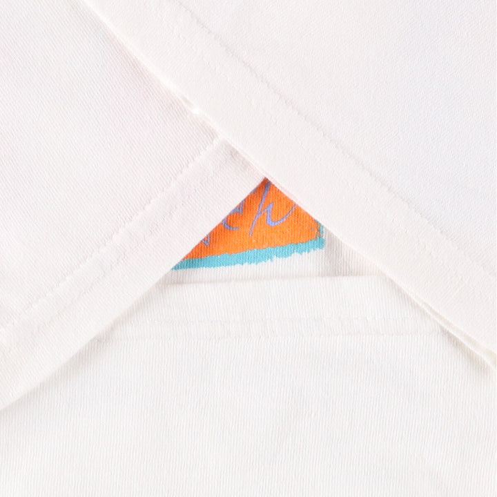 Vintage 90'S Delta DELTA Printed T-shirt, Made in USA, Men's L size cotton white type Vintage Second Hand
