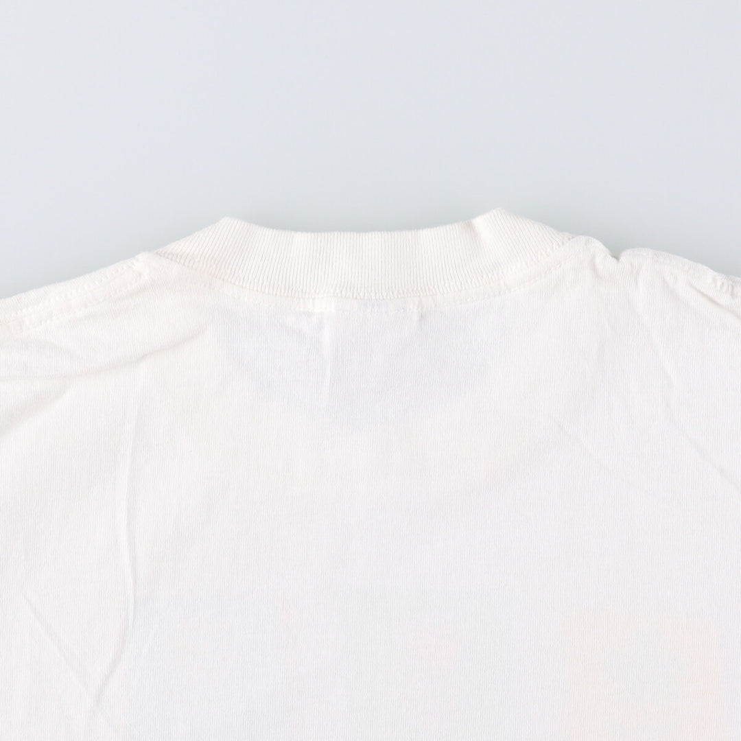 Vintage 90'S Delta DELTA Printed T-shirt, Made in USA, Men's L size cotton white type Vintage Second Hand