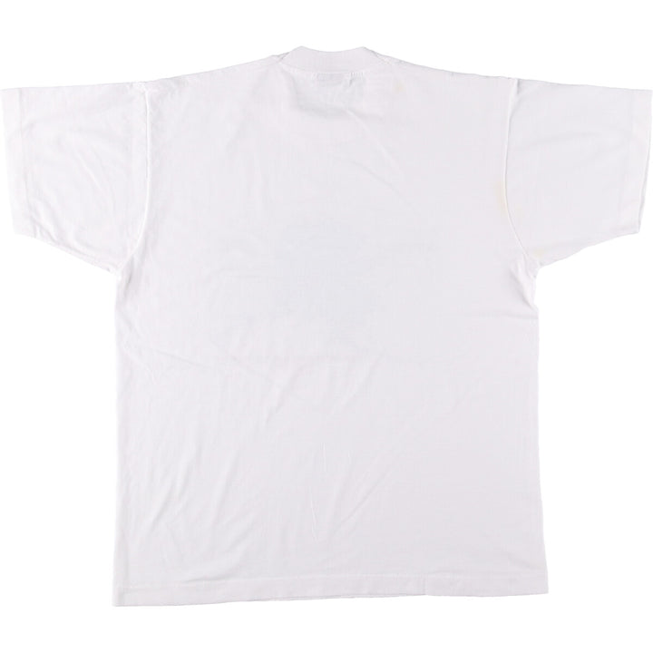 90'S Fruit of the Loom printed T-shirt, made in the USA, men's size L, vintage cotton white type Vintage Second Hand