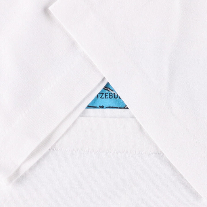 90'S Fruit of the Loom printed T-shirt, made in the USA, men's size L, vintage cotton white type Vintage Second Hand
