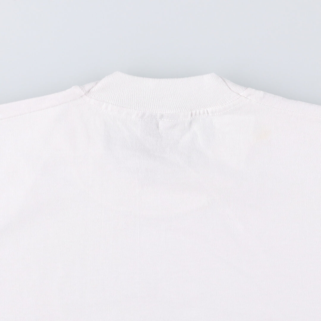 90'S Fruit of the Loom printed T-shirt, made in the USA, men's size L, vintage cotton white type Vintage Second Hand