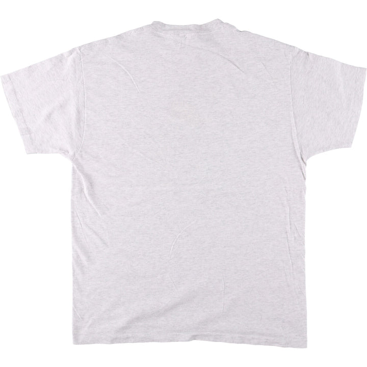 Vintage 90'S printed T-shirt, made in the USA, size L, men's cotton gray type Vintage Second Hand