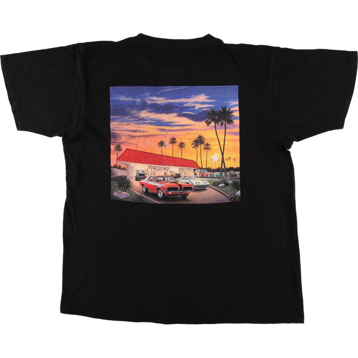 IN-N-OUT BURGER In-N-Out Burger Advertising T-shirt Made in USA Men's L size cotton black type Vintage Second Hand