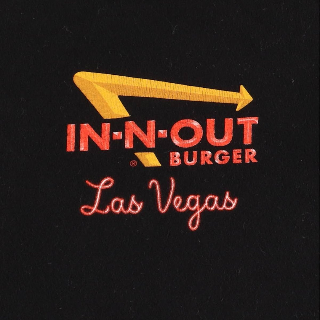 IN-N-OUT BURGER In-N-Out Burger Advertising T-shirt Made in USA Men's L size cotton black type Vintage Second Hand
