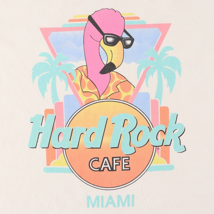 90'S HARD ROCK CAFE Heavy Tee Advertising T-shirt Made in USA Men's L Vintage cotton white type Vintage Second Hand
